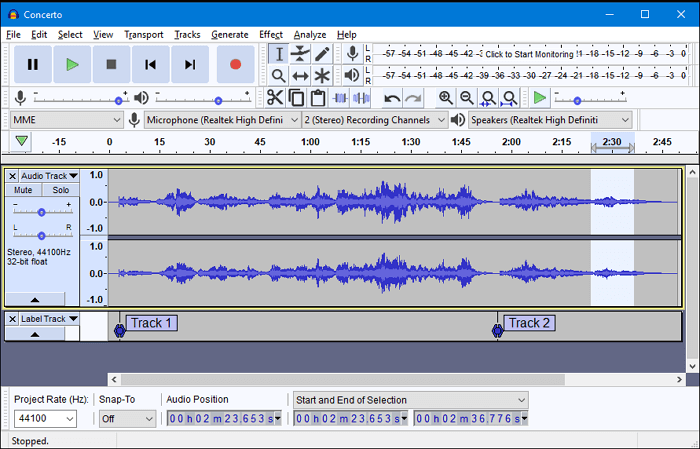 Audacity, un programa de grabación de audio