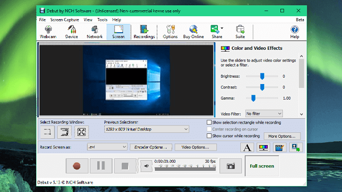 grabador de cámara web con Debut Video Capture