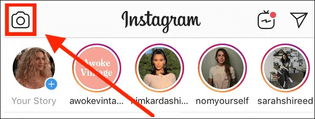 interfaz principal de Instagram