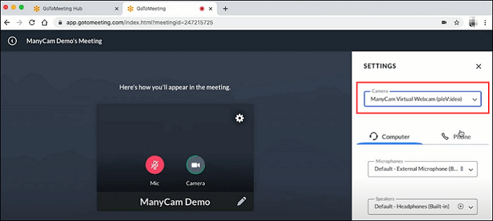 manycam virtual camera