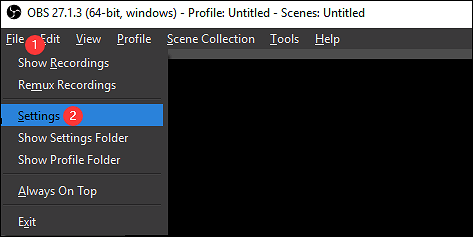 bitrate change in obs