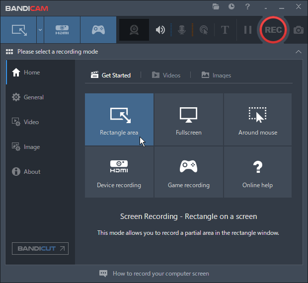 programar grabación con Bandicam
