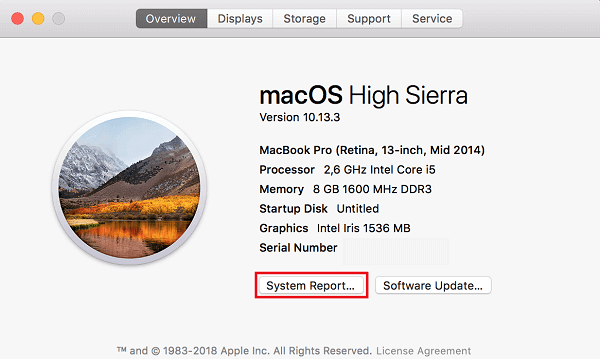 Layar 'Tentang Mac Ini'