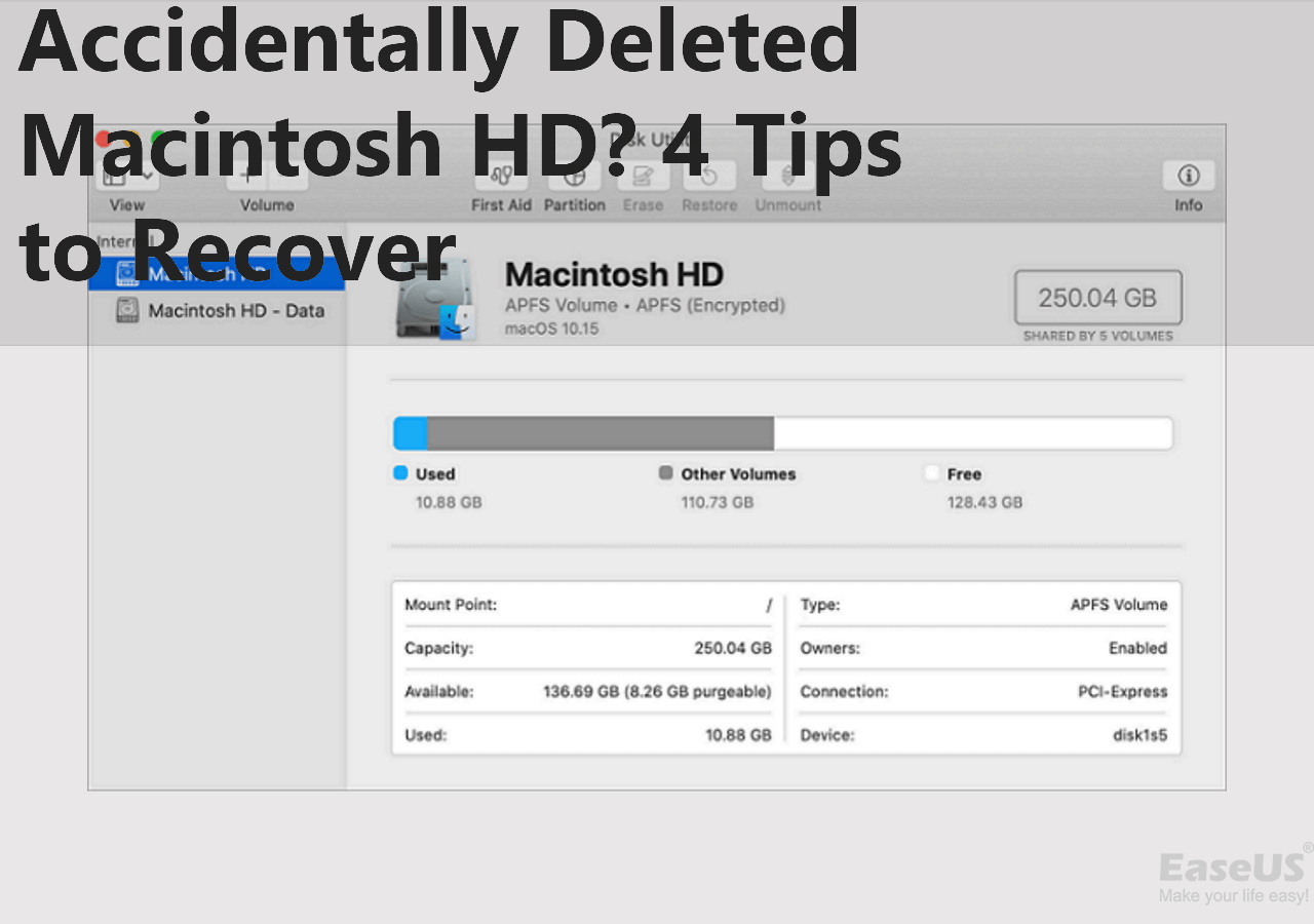 Accidentally Deleted Macintosh HD? 4 Tips to Recover (2024) EaseUS
