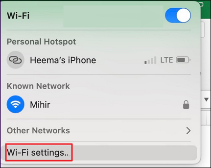 Wi-Fi-Einstellungen