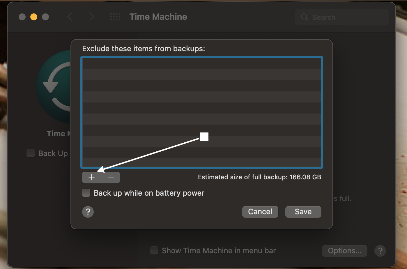 kecuali untuk cadangan