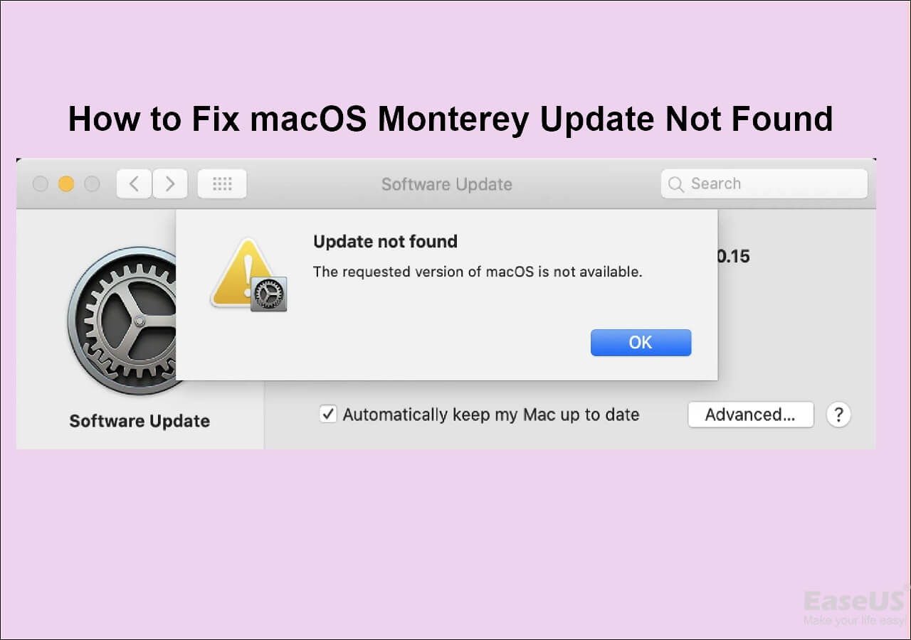 Mac Os Monterey Update Rückgängig Machen How to Fix macOS Monterey Update Not Found | NEW
