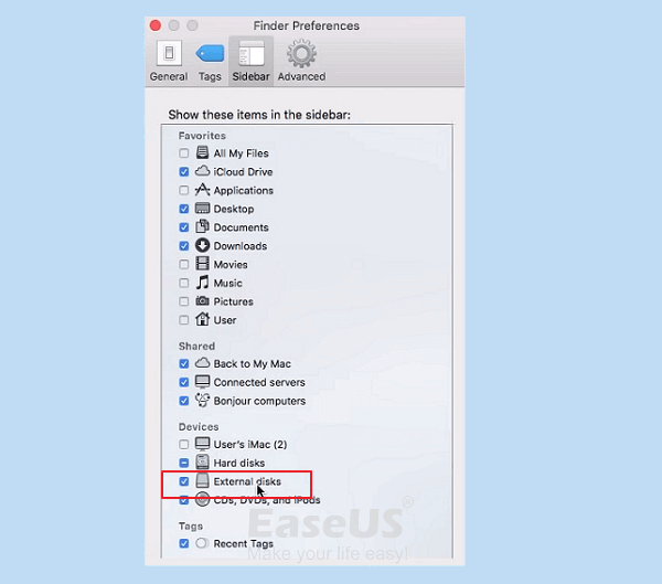 Comment faire apparaître la clé USB sur le bureau Mac 