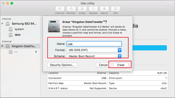 Uartig værtinde spiller How to Format USB Flash Drive to FAT32 on Mac - EaseUS