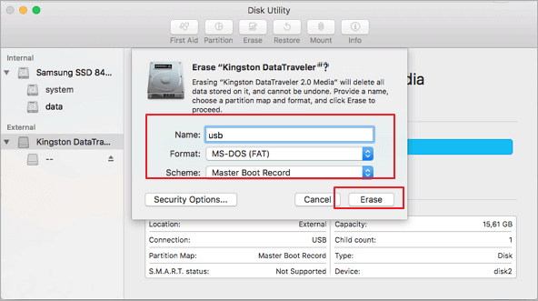 to Format USB Flash Drive to FAT32 on Mac - EaseUS