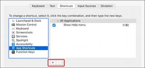 fare clic sulle scorciatoie dell'app
