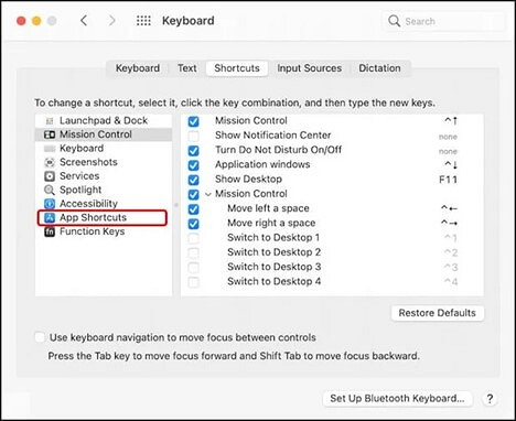 fare clic sull'app delle scorciatoie