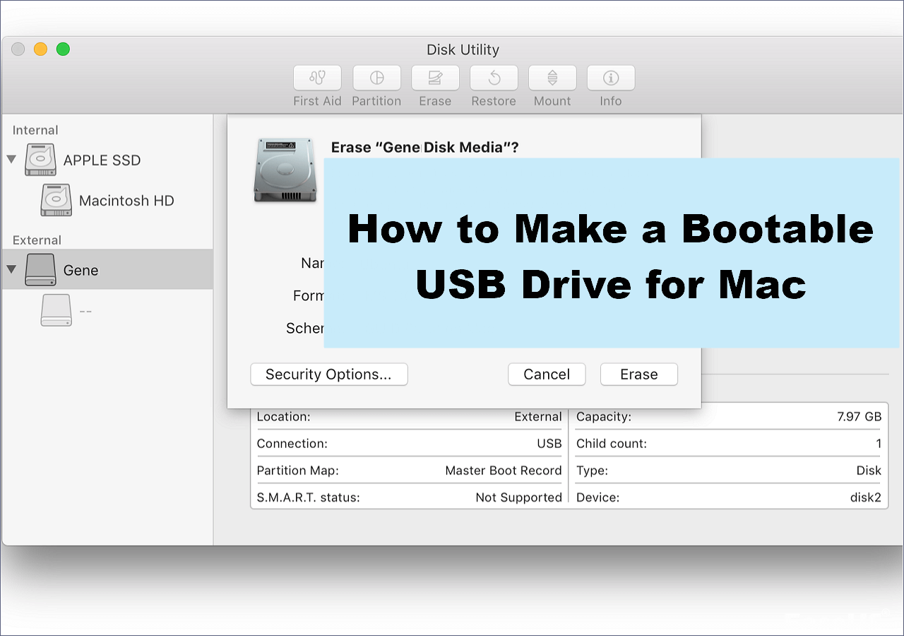 Quick Installation Make a Bootable USB for Mac EaseUS