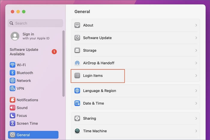 Einstellungen für Login-Elemente