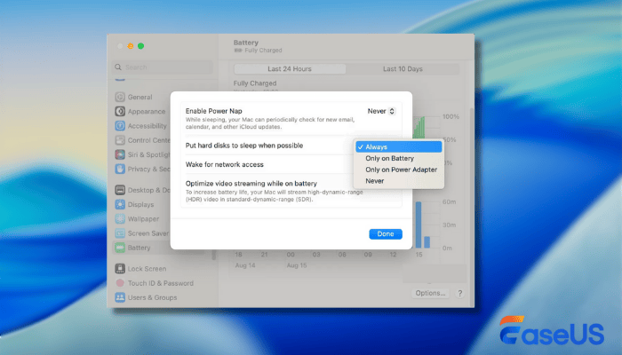 Zet harde schijven indien mogelijk nooit in de slaapstand.