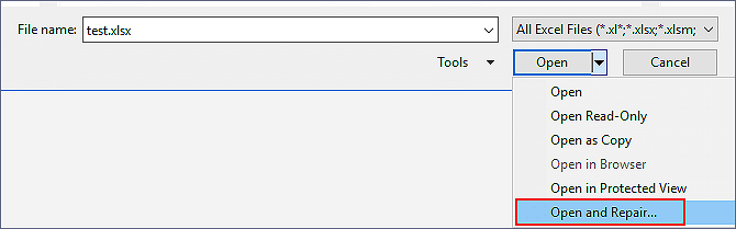 Öffnen und Wiederherstellen von Excel auf dem Mac