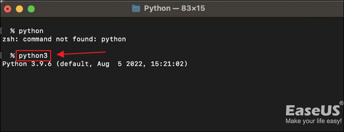 Python3 anstelle von Python verwenden