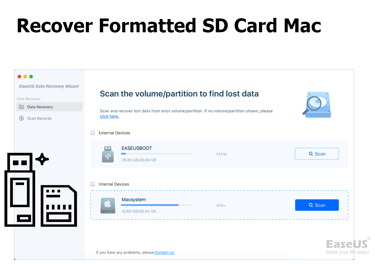 Recover Formatted SD Card Mac [for on macOS Ventura/Monterey] EaseUS