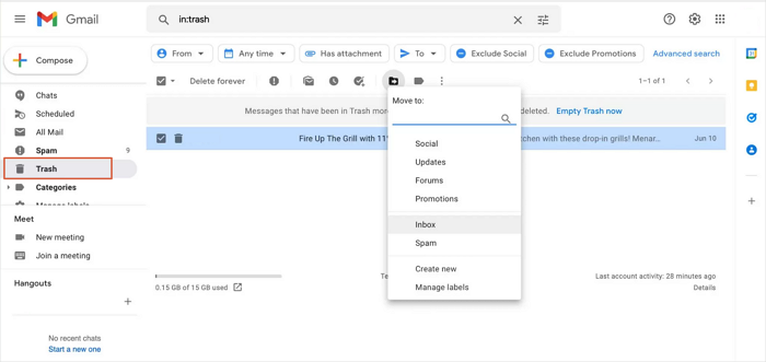 Gelöschte Gmail-E-Mails wiederherstellen
