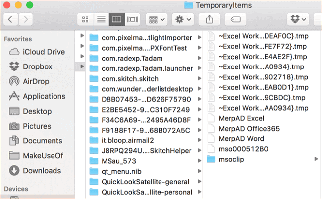 excel recovered files mac