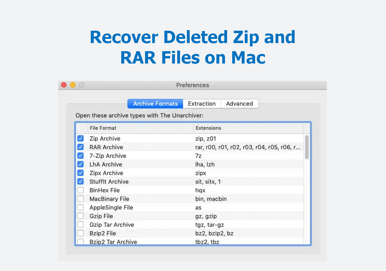 Recover Deleted Zip and RAR Files on Mac in 4 Fixes EaseUS