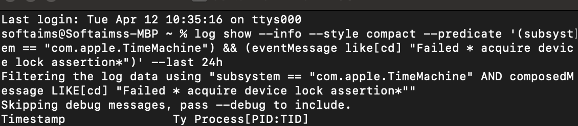 jalankan perintah log