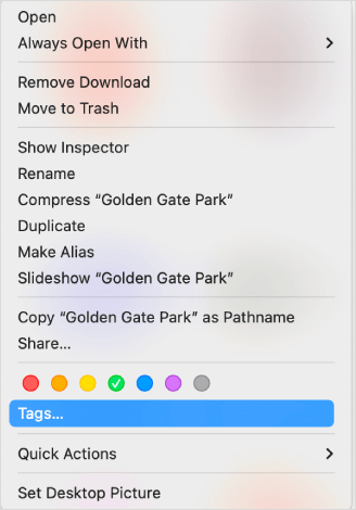 Mac'te bir dosyayı etiketleme