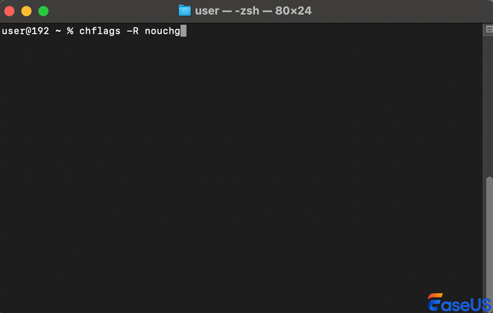Dateien mit dem Terminal entsperren