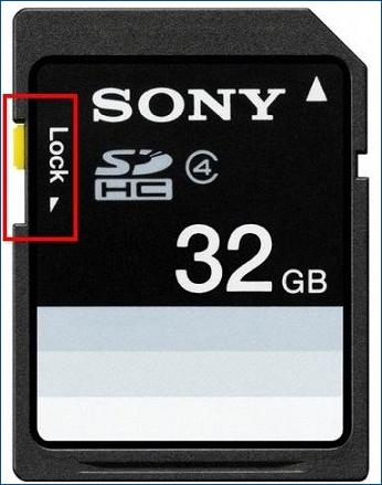 buka kunci kartu sd Anda