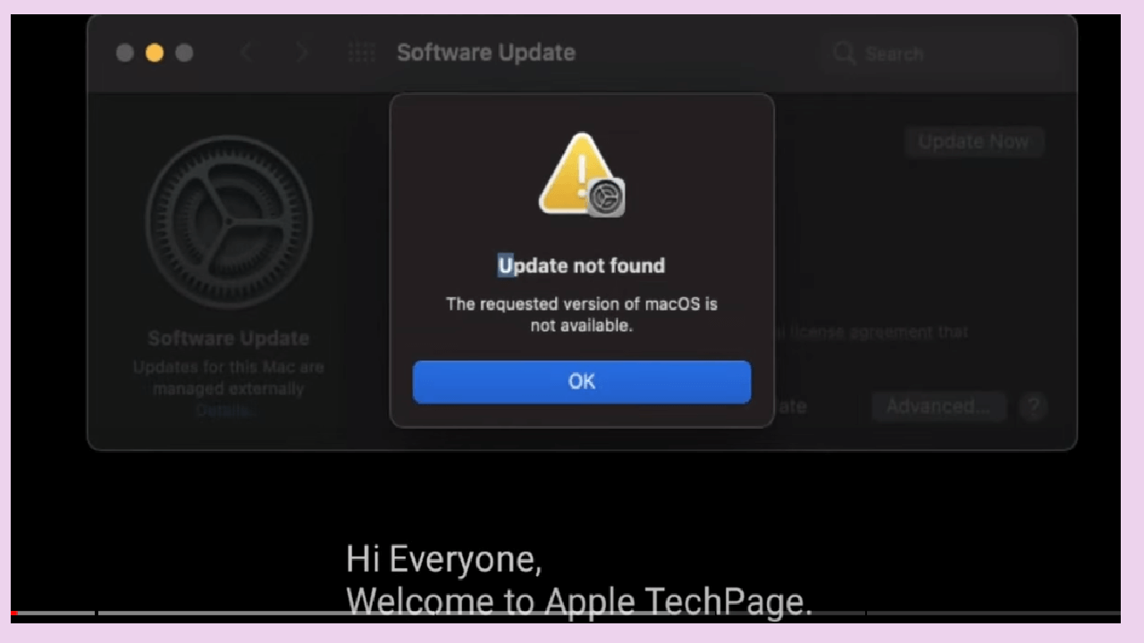 Pourquoi je ne peux pas mettre à jour mon Mac
