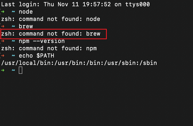 What Is Zsh Command Not Found Brew