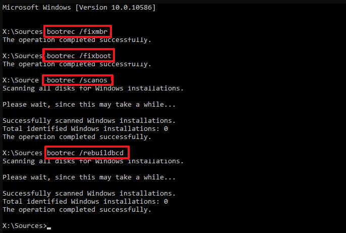 bootre Eingabeaufforderung