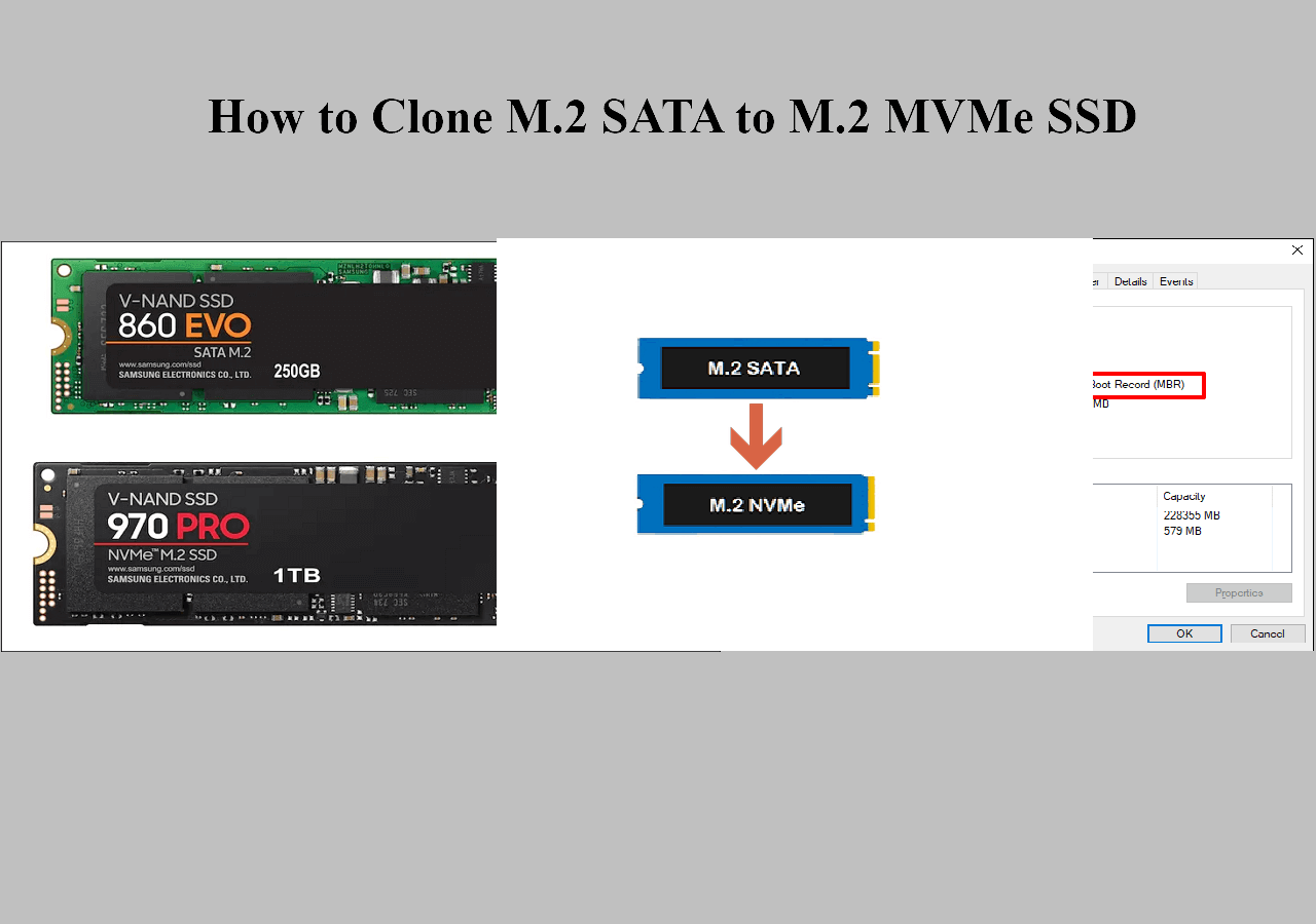 Comment cloner un SSD M.2 SATA en M.2 NVMe - EaseUS