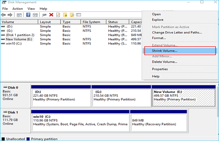 scegli Riduci volume