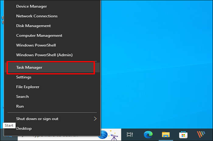 選擇工作管理員