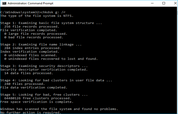 run CHKDSK