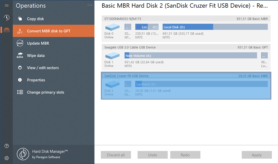 Paragon Hard Disk Manager