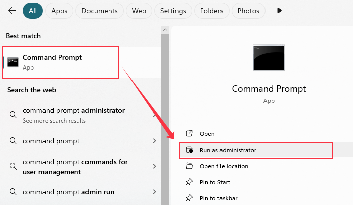 executar prompt de comando
