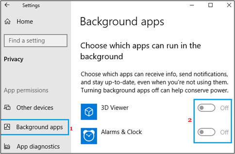 chiudi le app in background nel tuo dispositivo