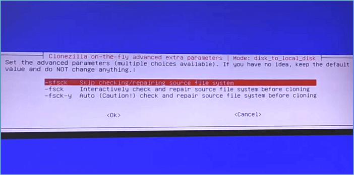 pule a verificação do sistema de arquivos