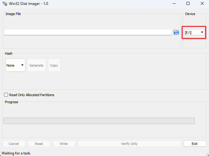 selecteer de originele SD-kaart