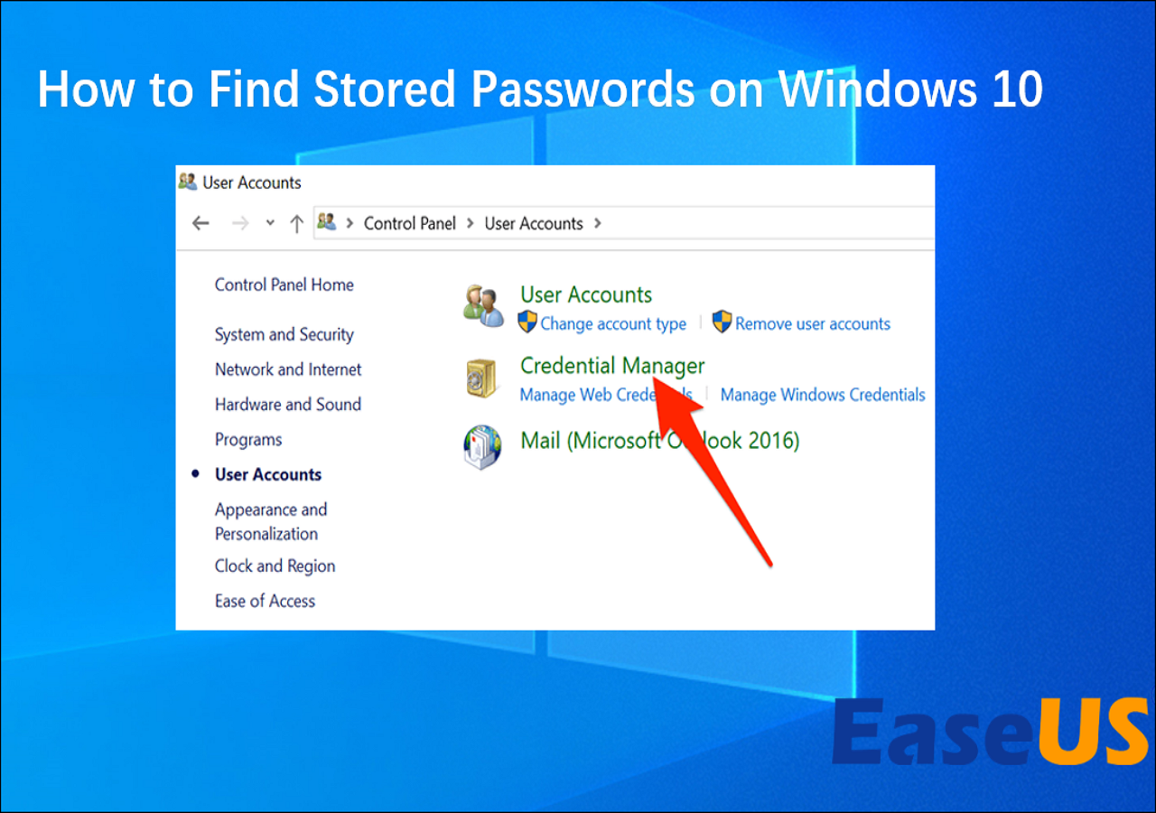 How to Find Stored Passwords on Windows 10 [4 Quick Ways]