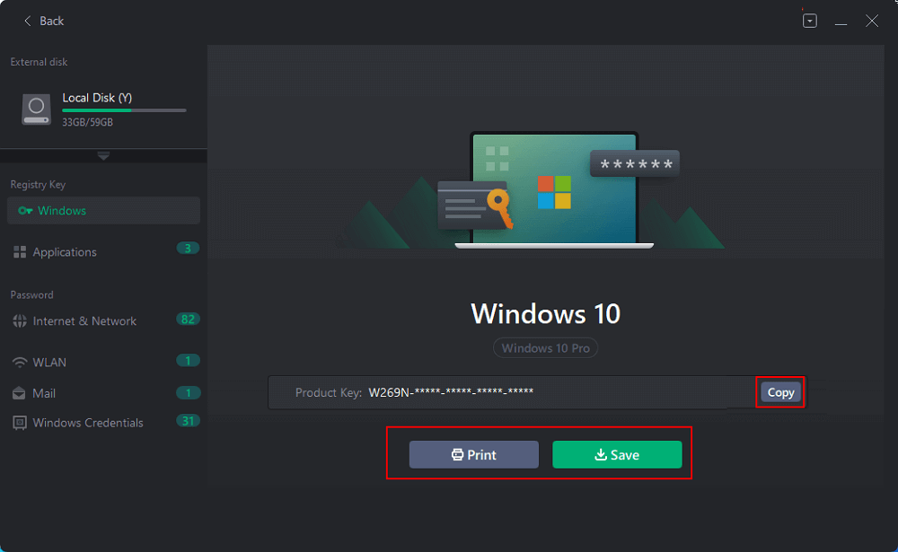 Encontre o Windows, aplicativos ou código wifi de uma unidade de sistema operacional inativa ou não inicializável