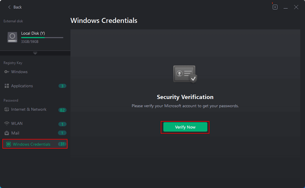 Encontre as senhas do navegador ou das credenciais do Windows