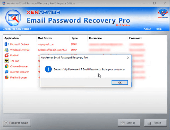 find windows live mail password with email password recovery