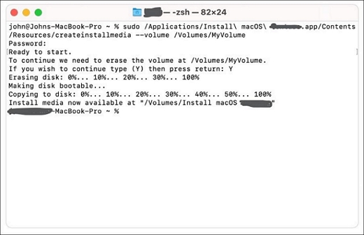 Starten Sie Terminal von Ihrem Mac
