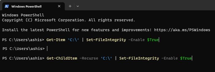 Integrität der Dateidaten