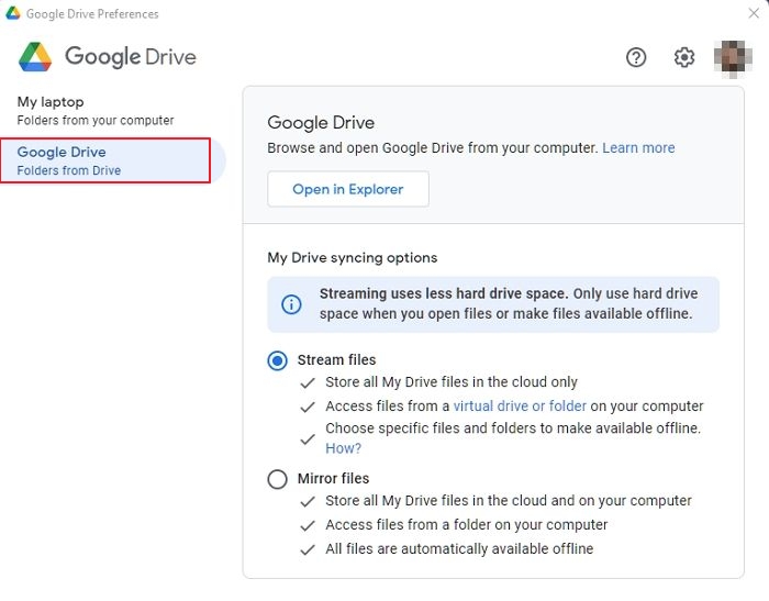 Saving to Google Drive