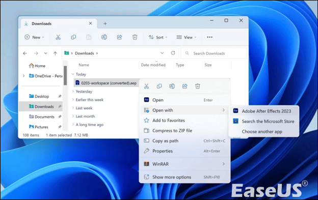 Choisissez Adobe After Effects 2023