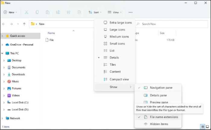 How to Show File Extensions in Windows 11 - SmartWindows